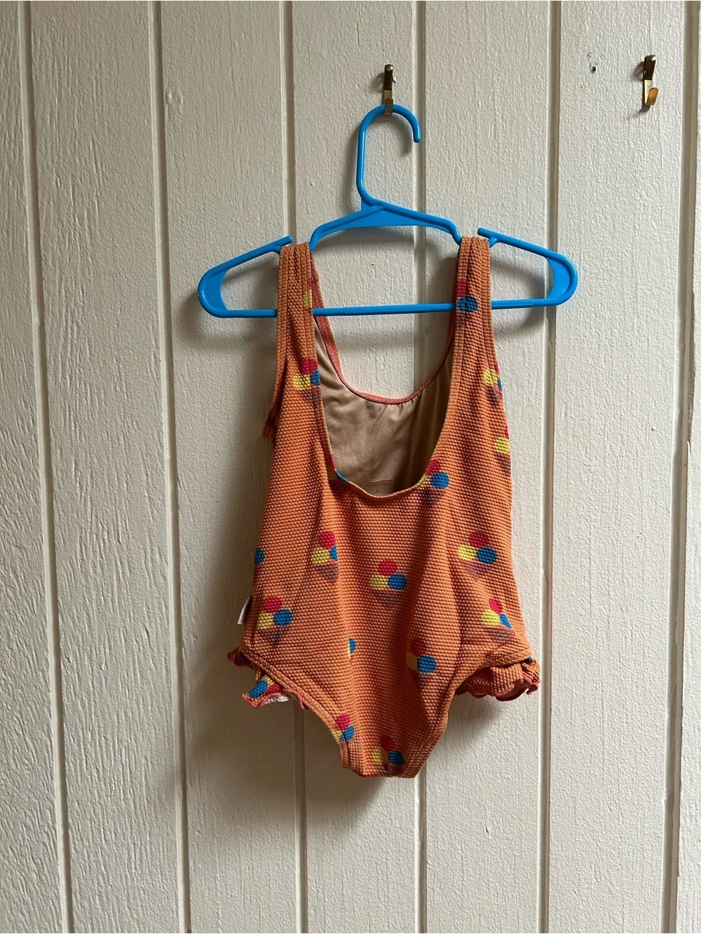 Tiny Cottons Orange Polka Dot One-Piece Swim Suit for Girls